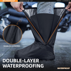 Bottes <span class=keywords><strong>de</strong></span> <span class=keywords><strong>pluie</strong></span> hautes légères et souples, durables, anti-déchirure, antidérapantes, réfléchissantes, avec fermeture éclair, élastiques, imperméables, portables, couvre-chaussures <span class=keywords><strong>de</strong></span> <span class=keywords><strong>pluie</strong></span> - Product Image 5