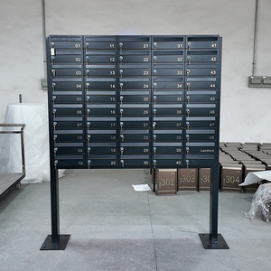 Boîte aux lettres murale moderne en acier pour appartements, avec serrure, pour collectements de courrier en immeuble multifamilial – Approvisionnement direct usine - Product Image 1