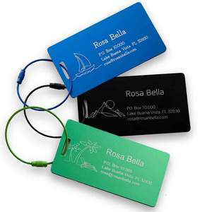 Ready to Ship Custom Logo Aluminum Luggage Tag Personalized Metal Travel <b>Suitcase</b> ID Tags Waterproof Name Label - Product Image 3