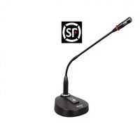Microphone professionnel filaire XLR col de cygne Haitian HT-808, alimentation fantôme 48V, super cardioïde directionnel, pour diffusion, conférence et bureau