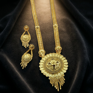 Juego de Joyería de Moda Chapada en Oro de 14K, 18K, 24K al por Mayor, Collares Largos de Diseño Tradicional, Juego de Joyería Larga con Micrones - Product Image 4