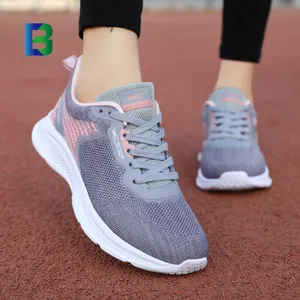 New Light Breathable Women Sneakers Custom Fashion Cheap Women Flat Shoes Chunky Height Increasing Running Walking Style Shoes