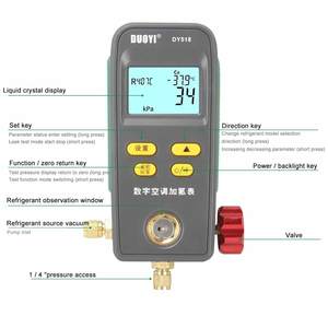 ชุดเกจวัดความดันดิจิตอล DUOYI DY518 สำหรับน้ำยา R410A พร้อมเกจวัดสุญญากาศและรหัสอุณหภูมิ - Product Image 6