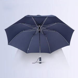 Customized Classic Advertising <b>Umbrella</b> Outdoor Business Use Two-fold Design Semi-Auto Open Promotional Printed Logo Pongee - Product Image 3