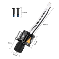 Kit Lengkap Nozzle Hotend Stainless Steel Bamboo Lab X1/X1C dengan Kipas 0.2/0.4mm Presisi Tinggi untuk Printer 3D