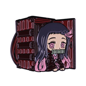 Badge en métal de haute qualité Anime Kamado <span class=keywords><strong>Nezuko</strong></span> en boîte, artisanat métallique - Product Image 1