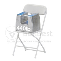 Chaise Pliante en Plastique Blanche Benjia 45*45*80cm de Qualité Supérieure, en Gros, pour Événements de Mariage, Chaise de Jardin Wimbledon