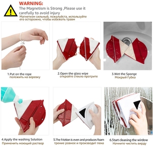 Herramientas para Limpiar Ventanas, Raspador de Vidrio, Cepillos Limpiadores de Vidrio, Cepillo Magnético para Limpiar Ventanas - Product Image 5