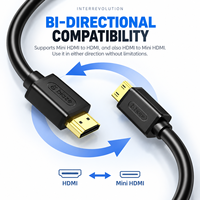 Câble Mini HDMI 2.0 Biaze 4K60Hz en Cuivre Sans Oxygène, Blindage Combiné, Gaine PVC pour Projecteur, Moniteur, Téléviseur, Caméra, Ordinateur