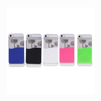 Vente en gros, possibilité de personnaliser le logo pour tous les supports de cartes de téléphone portable, étui de téléphone, étui en silicone, support de carte de téléphone