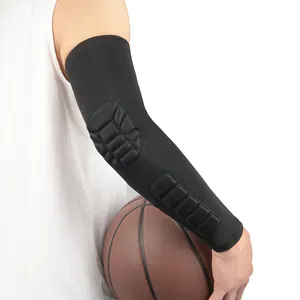 Customized Basketball Sports Honeycomb Anti-collision Elastic Compression Elbow Pads Arm Protector Sleeve