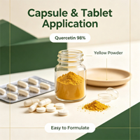 Quercétine 98% en poudre HPLC, Quercétine dihydratée, Extrait de Sophora Japonica, CAS 6151-25-3, Flavonoïde naturel