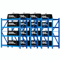 Systèmes d'étagères de stockage à 4 niveaux en stock, robustes, en acier, métalliques, réglables, sans boulons, pour entrepôt et garage industriel
