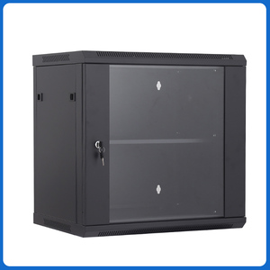 12U Wall Mount Network Cabinet Server Rack Enclosure <b>Locking</b> Glass Door SPCC Steel Matte Black Small Home Office Data Storage - Product Image 2