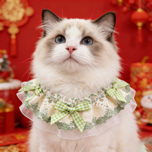 <span class=keywords><strong>Collar</strong></span> de encaje de lujo para gatos con lazo, <span class=keywords><strong>collar</strong></span> ajustable para mascotas, estilo princesa victoriana, para perros pequeños, gatos y gatitos - Product Image 2