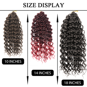 <span class=keywords><strong>Gogo</strong></span> Curl 10 pouces 14 pouces 18 pouces Vente en gros de cheveux bouclés pour tresses au crochet Ombre Boucles ondulées <span class=keywords><strong>Go</strong></span> <span class=keywords><strong>Go</strong></span> Vague d'eau avec des extrémités bouclées - Product Image 2