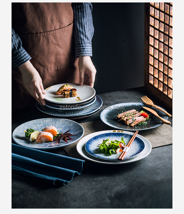 Wholesale 8/10 Inch Round Ceramic Porcelain Dinner Plates, OEM