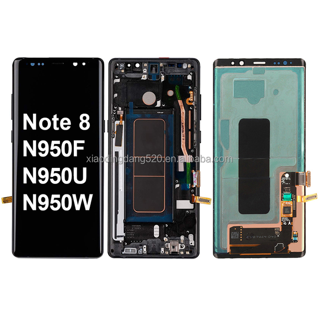 Ori N950F Super AMOLED Pantalla Touch Digitizer Assembly Replacement Screen Original Lcd Note 8 Display Frame for Samsung Galaxy