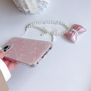 Étui de téléphone avec nœud papillon à motif diamant INS pour 13/16 & 14/15/17 Pro Max - Product Image 4