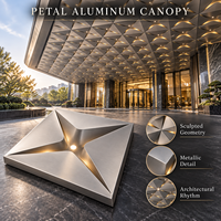 Panneaux de canopée en aluminium gaufré haut de gamme, taille personnalisée, pour plafonds métalliques d'hôtels et bureaux, et auvents de façade extérieure