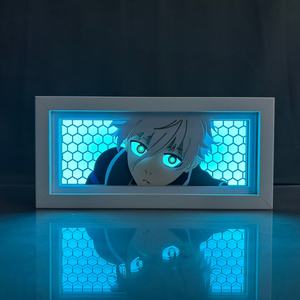 Lámpara Nocturna LED de Anime Blue Lock Seishiro Nagi, Caja de Luz Cuadrada con Diseño de Papel Recortado, Decoración para Habitación Infantil, Lámpara de Manga para Dormitorio - Product Image 4