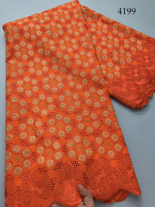 4199 Africa Swiss Voile pizzo <span class=keywords><strong>in</strong></span> svizzera ricamato <span class=keywords><strong>cotone</strong></span> africano tessuto di pizzo di alta qualità per le donne festa di nozze vestito - Product Image 2