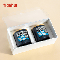 Tianhui petites boîtes en papier kraft rondes boîtes de vitamines avec couvercle en bambou suppléments nutritionnels emballage de capsules