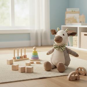 Jouets en peluche personnalisés en gros, motif lapin mignon de dessin animé, série ferme, animaux en peluche doux pour enfants, pour la décoration de la maison et les fêtes - Product Image 2