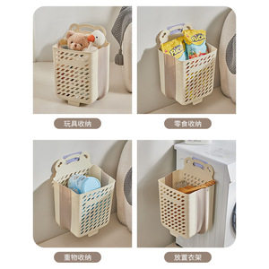 Collapsible Laundry <b>Basket</b> Wall Mounted <b>Large</b> Extra <b>Large</b> Foldable Storage Bin For Dirty Clothes Bathroom Organizer - Product Image 4