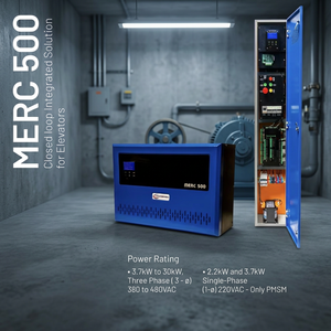 Panneau de commande d'automatisation pour ascenseur de passagers intérieur |   Armoire d'onduleur à entraînement vectoriel en boucle fermée - MERC 500 - Product Image 1