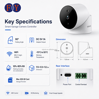 Controlador de Cámara WiFi Tuya, Interruptor de Relé de un Solo Canal para Abridor de Puerta Corredera, Compatible con Smart Life, Alexa y Google Home