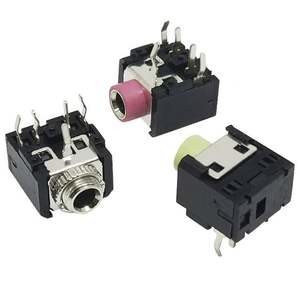 Metalen Kop Koperen Kop 3.5 Koptelefoon Aansluiting Recht Invoegen 5 Pin PJ-306 F <span class=keywords><strong>M</strong></span> 3.5Mm Audio-En Videoaansluiting 5 P - Product Image 1