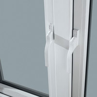 Fenêtre à battant en vinyle avec design américain, cadre en PVC/UPVC, verre trempé, options de battants et moustiquaire incluse pour salle de bain