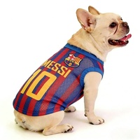 Gilet de football sportif pour petits chiens, en maille respirante, imperméable, personnalisable avec logo d'équipe, vêtements d'été pour chats et chiens