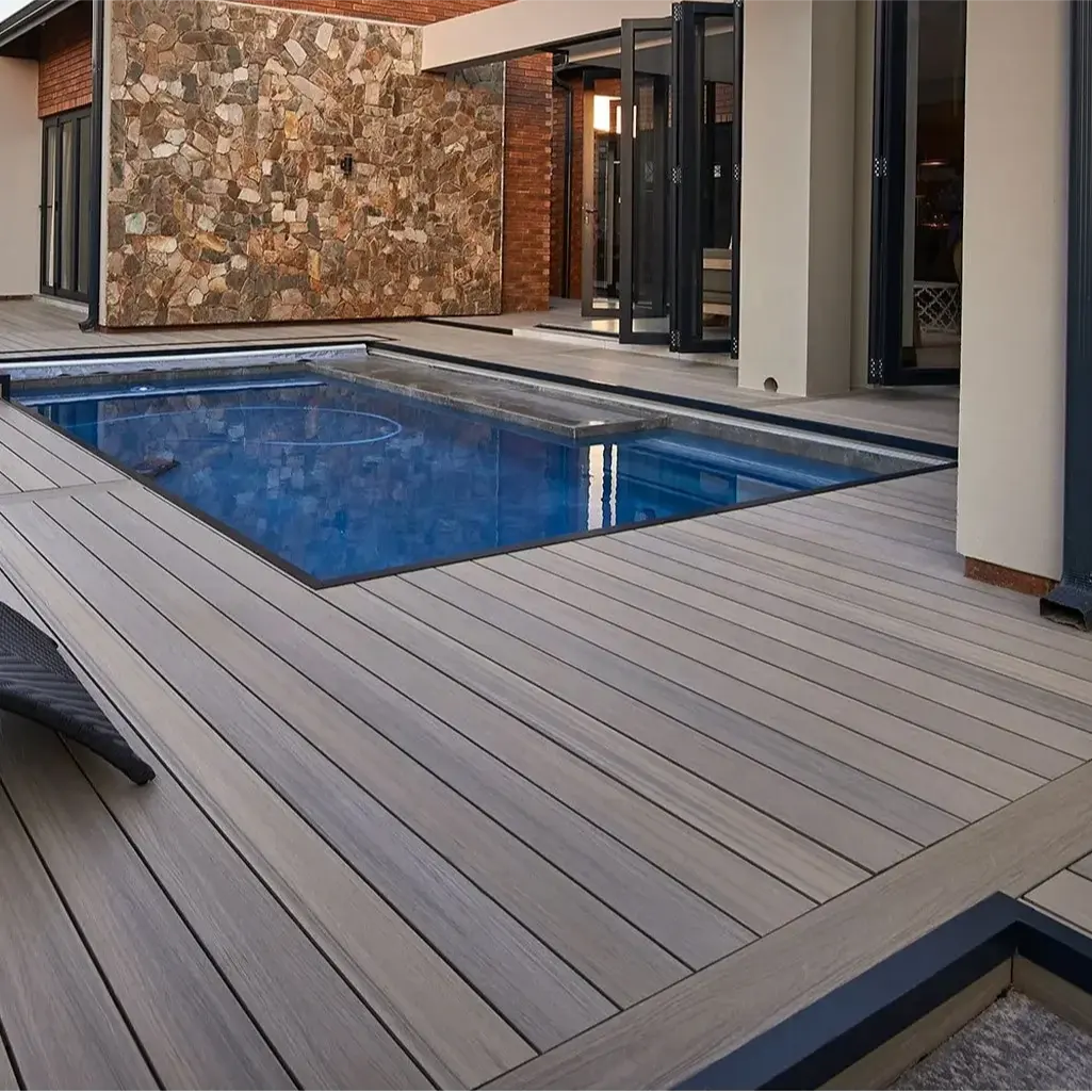 Vendita calda terrazza ponte eco-friendly wpc legno di plastica composito WPC pavimento board per piscina