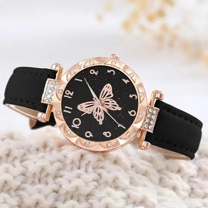 BM fábrica al por mayor barato moda reloj de cuarzo pulsera Simple mariposa reloj conjunto para mujer diario - Product Image 4
