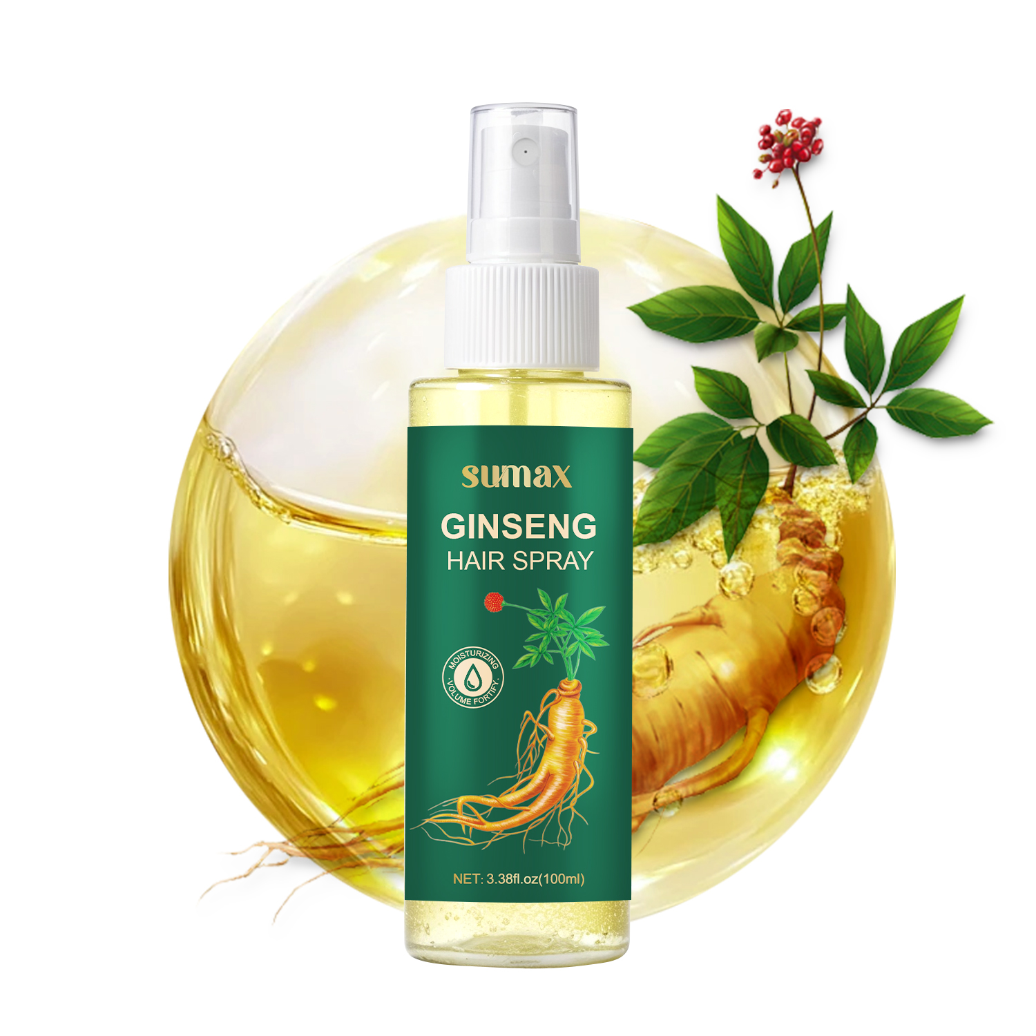 SUMAX 100ml Ginseng Hair Growth Liquid Essence Hair Care Hair Growth Spray