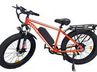 Vélo de montagne sportif avec pneus larges de 26 pouces, cadre en aluminium, moteur sans balais 1000W 48V, batterie au lithium 15Ah, étanche, 21 vitesses, moyeu arrière