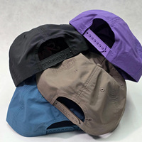 Casquette de sport d'extérieur en nylon à séchage rapide, style grand-père, non structurée, 5 panneaux, à visière plate, de haute qualité