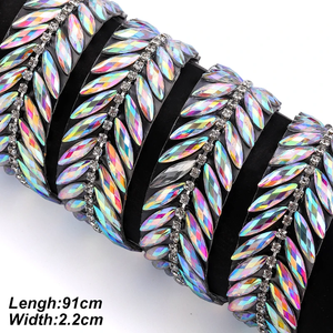 Bán Buôn 22Mm Sửa Chữa Nóng Nhựa Rhinestone Cắt Tỉa Long Lanh Sắt Trên Tinh Thể Kim Cương Băng Cắt Cho DIY Nghệ Thuật Thủ Công - Product Image 4