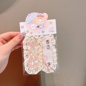 Fascia per capelli in pizzo lavorato a maglia in plastica con motivo a cartone animato, accessorio per capelli con nastro magico per bambine, fermaglio e cerchietto per capelli - Product Image 6
