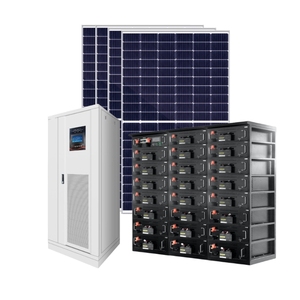 Système d'énergie solaire hybride commercial avec stockage sur réseau 1 MW 2 MW 800 kW 1000 kW, ensemble complet avec batterie tout noir - Product Image 1