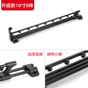 Clothing Organizer Hanging Rod 450mm Aluminum Alloy Multifunctional <b>Wardrobe</b> Storage <b>Rack</b> With 8 Beads Silent Design - Product Image 4