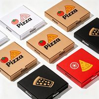 SP3869 Nouvelle conception, boîte à pizza colorée avec impression de logo personnalisée, fabricant puissant, boîte à pizza personnalisée avec logo