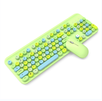 Combo de mini teclado y ratón inalámbrico USB de 2,4 GHz, tamaño completo, personalizado de fábrica, para portátil, diseño
