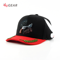 Casquettes de baseball 4ugear en gros, logo métallique personnalisé, casquettes en daim à 5 panneaux, anniversaire avec logo personnalisé