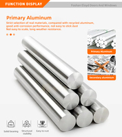 Fenêtre à persiennes verticales modernes Eloyd à double vitrage, coulissante et pliante, avec cadre en alliage d'aluminium, insonorisée et à rupture de pont thermique, pour cuisine et salon