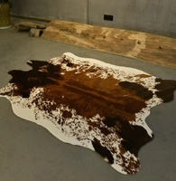 Tapis d'intérieur à imprimé vache, tapis imprimés d'animaux mignons pour la chambre à coucher, le salon, décoration rustique de style western, tapis en peau de vache