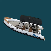 Bateau semi-rigide en fibre de verre Liya 17 pieds (5,2 m) avec coussins solaires et table en FRP, capacité de 10 personnes, bateau d'appoint pour croisières en famille