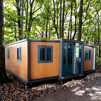 Maison préfabriquée en conteneur à 2 chambres avec cuisine et salle de bain, appartement familial pratique, directement de l'usine